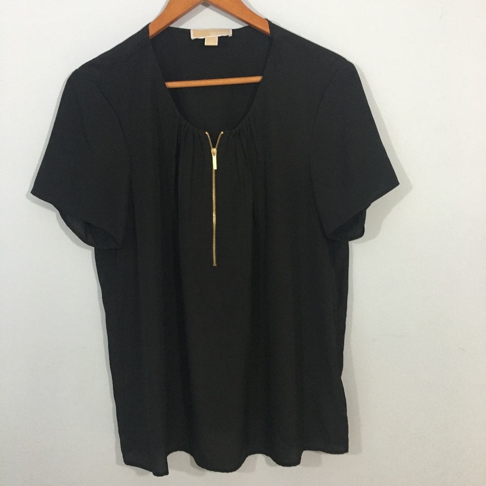 Michael Michael Kors black sheer blouse Size XL
